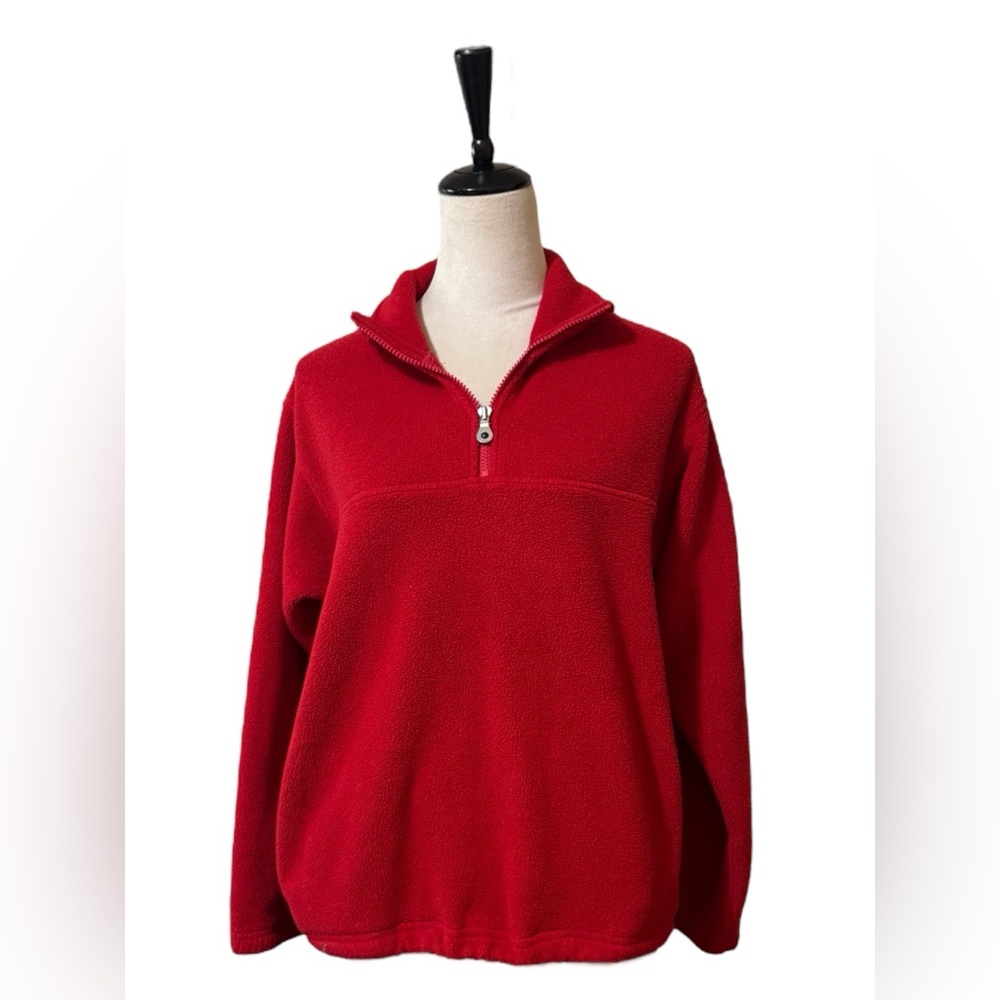 Lands End Quarter-Zip Fleece Pullover